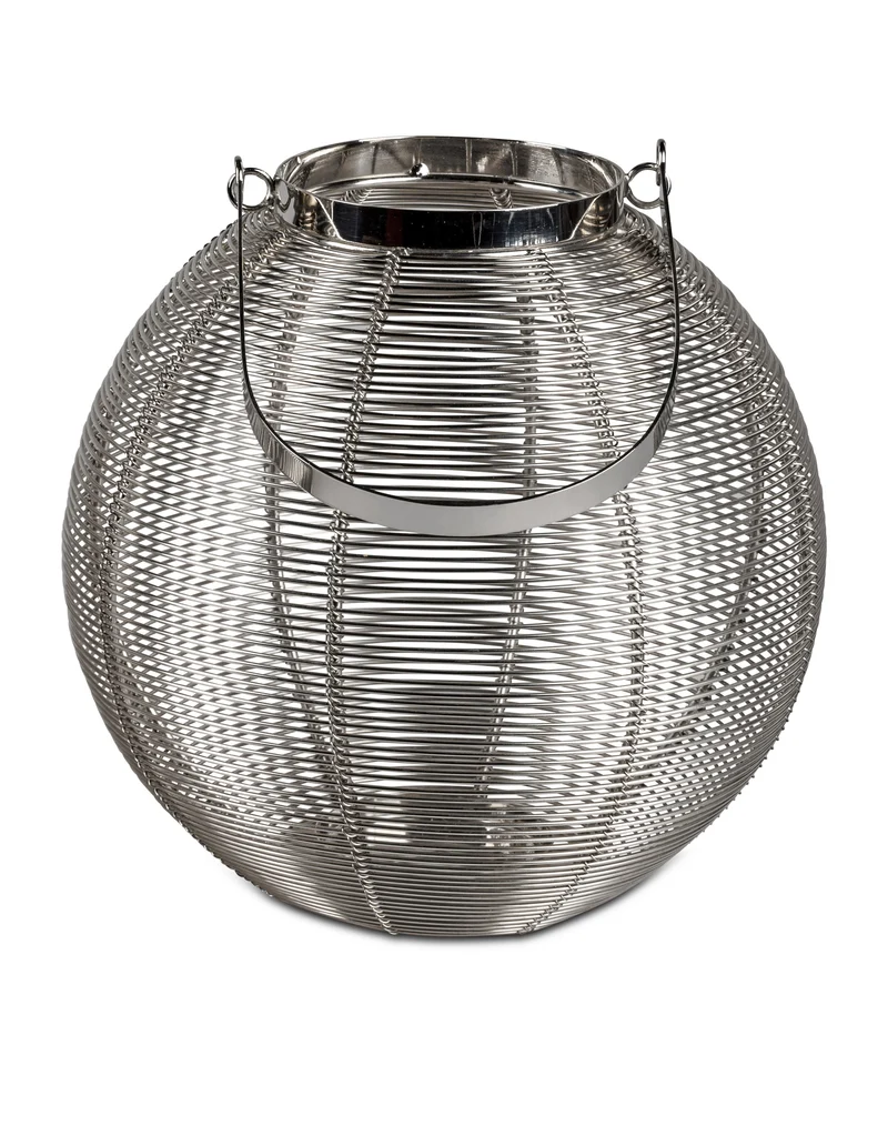 Hochwertiges Edelstahl Windlicht Ø 25cm