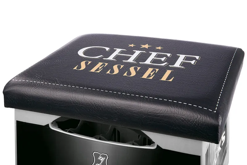 Sitzpolster für Getränkekisten, "Chefsessel"
