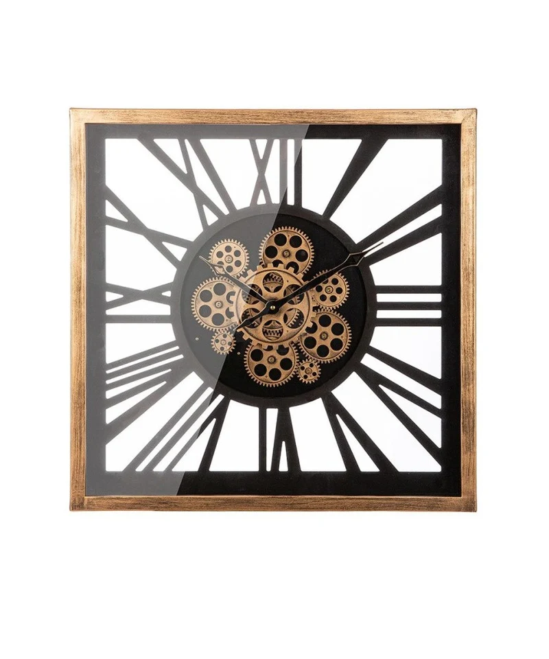 Wanduhr "Dente" mit beweglichen Zahnräder 54 x 54cm