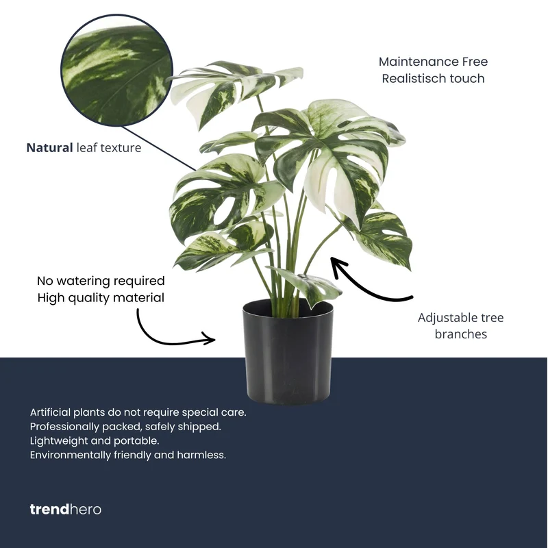 Monstera bush in pot 40cm - Artificial plant