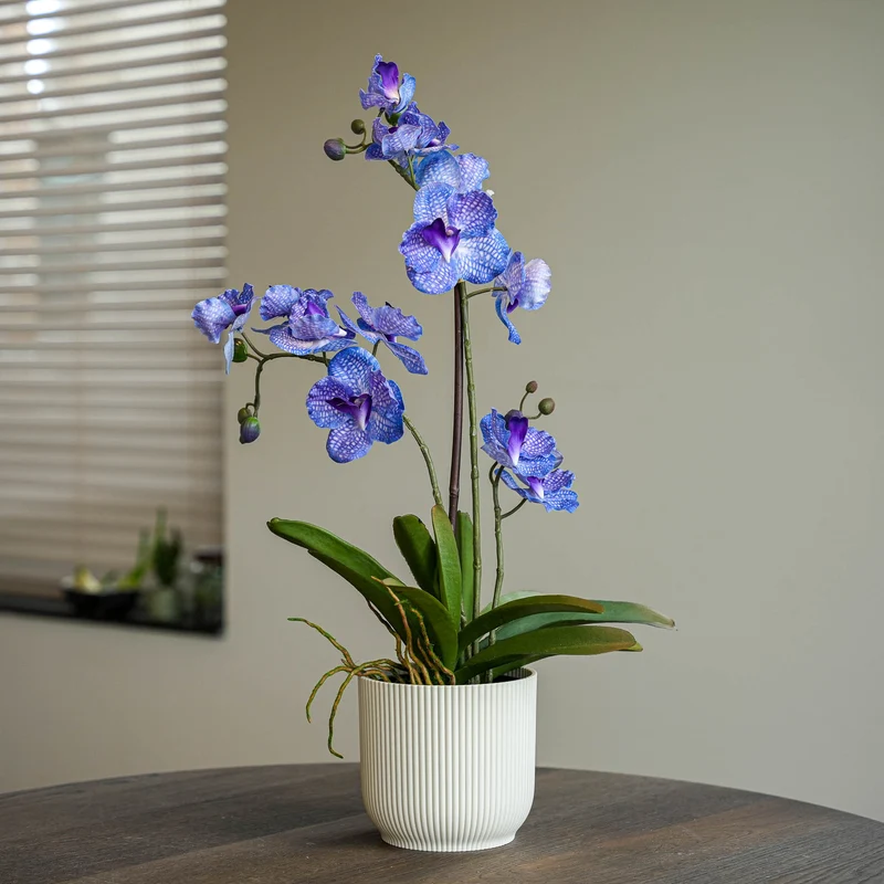 Artificial Orchid Vanda 60 cm - Purple in pot - Artificial plant