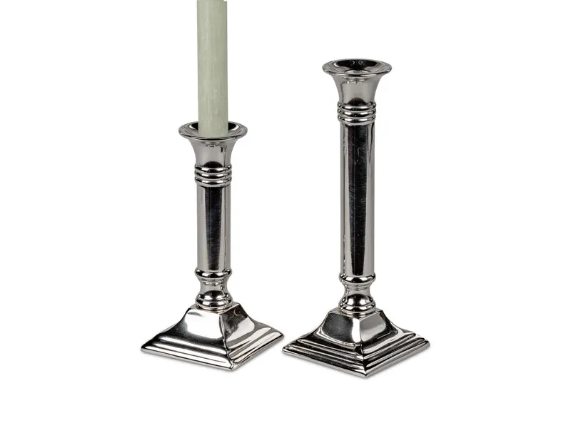 Kerzen-Leuchter 2er Set Silber