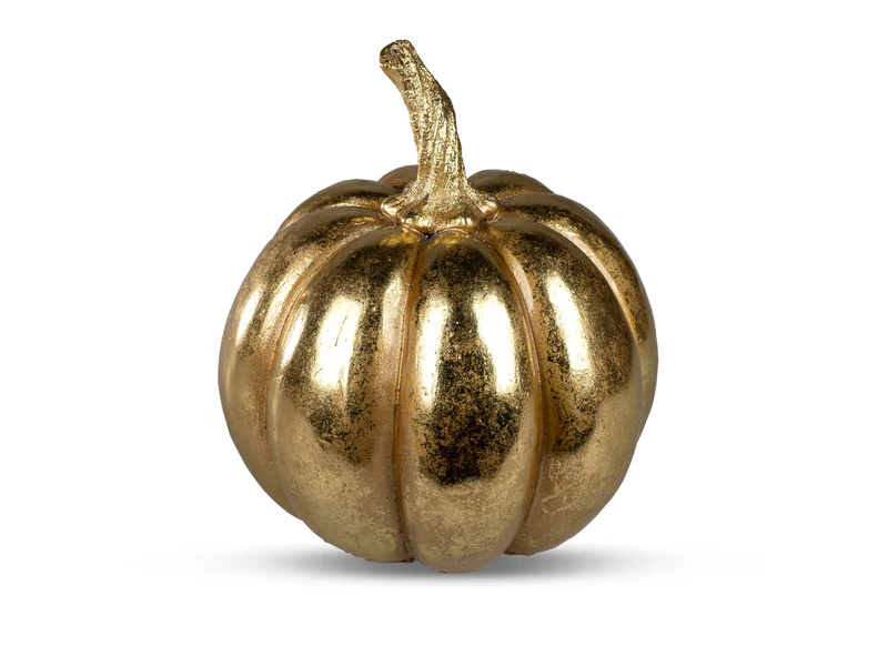Deko-Kürbis 22cm Antik-Gold