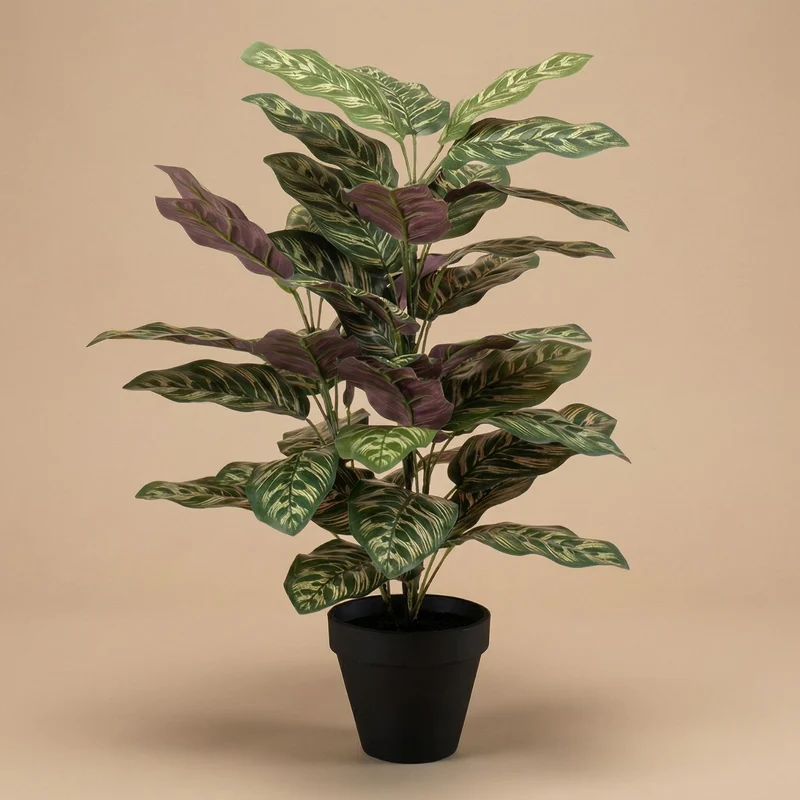 Calathea bush in pot - Artificial plant - 65 cm