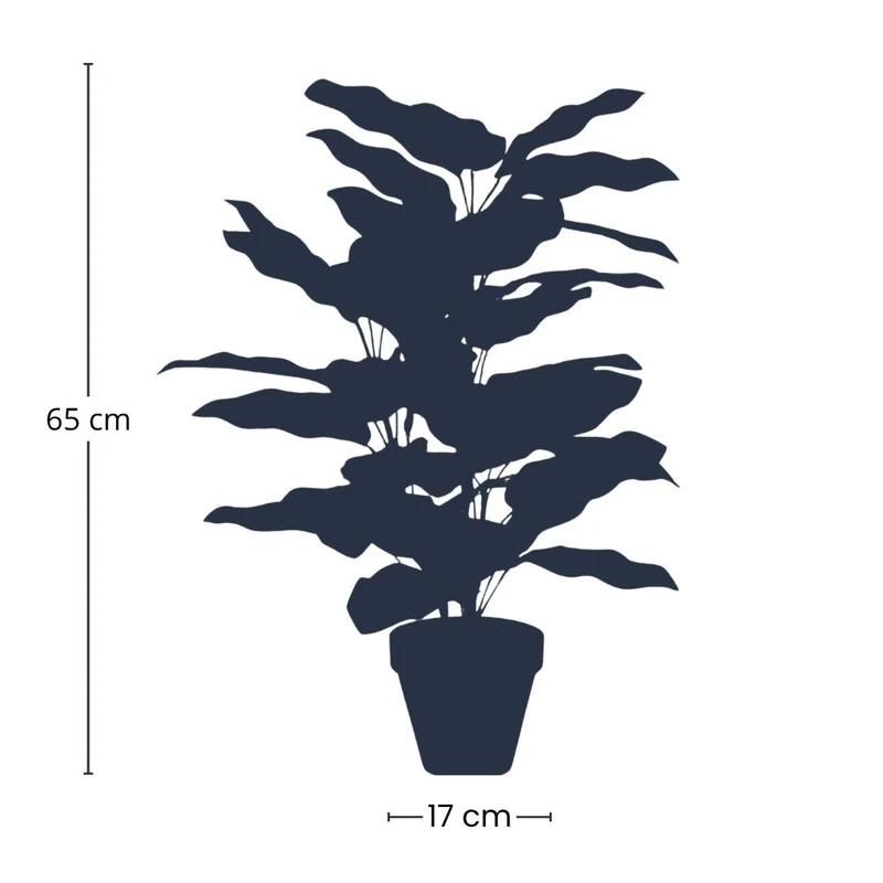 Calathea bush in pot - Artificial plant - 65 cm