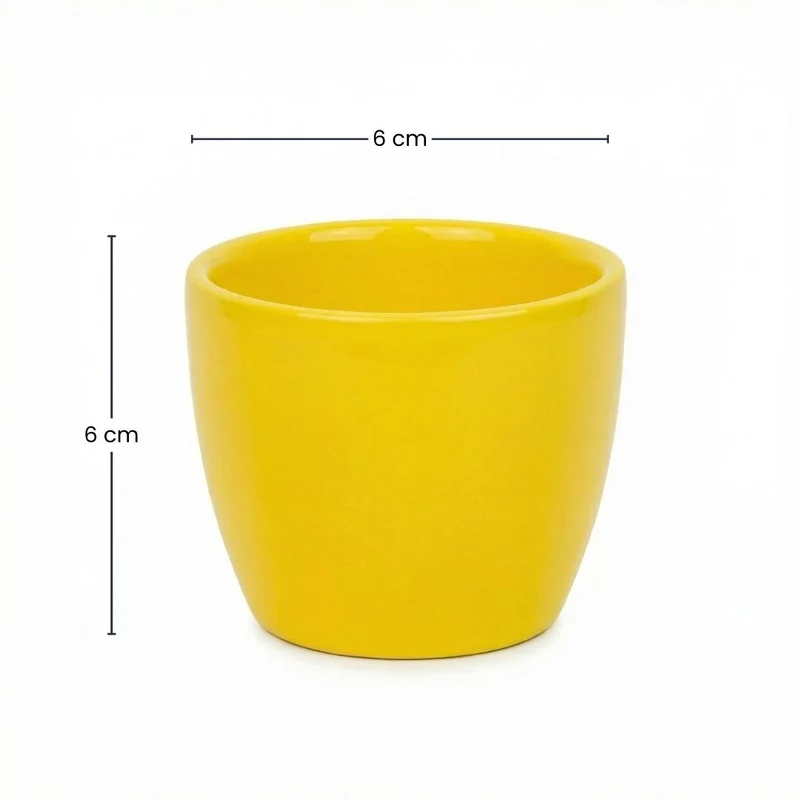 Lemon - Mini Plant Pot - Boule Pot yellow - Ø 6 cm ↑ 6 cm