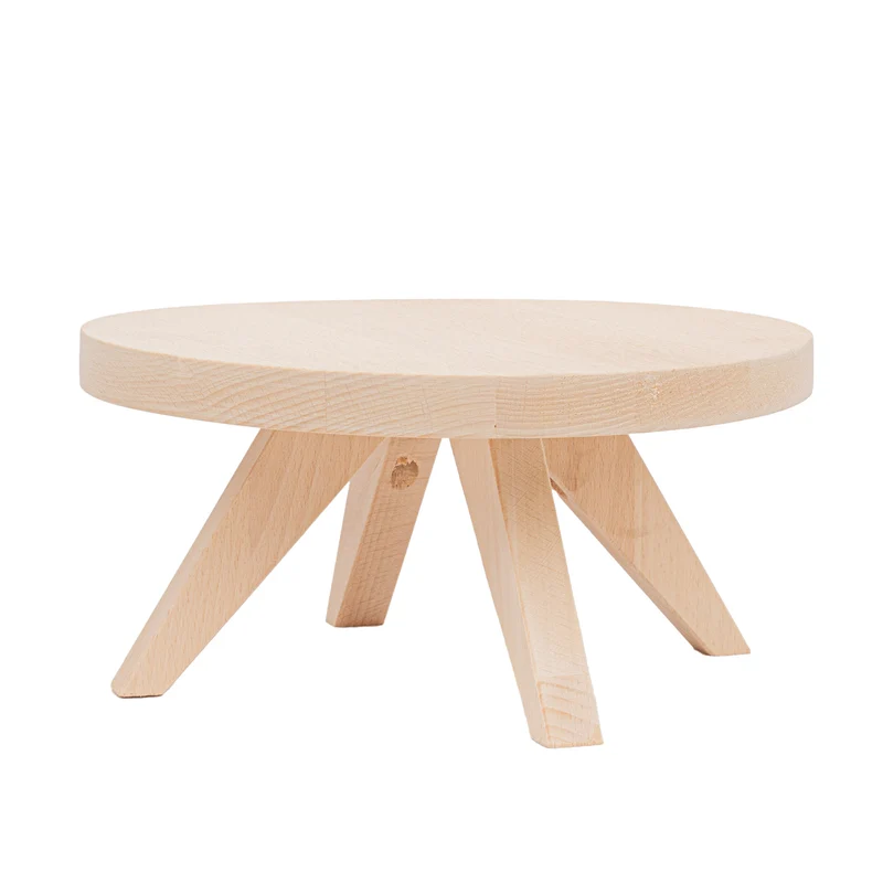 Tibbe - Wooden plant or terrarium stand - Set of 2 - Plant tables - 12 & 17 cm