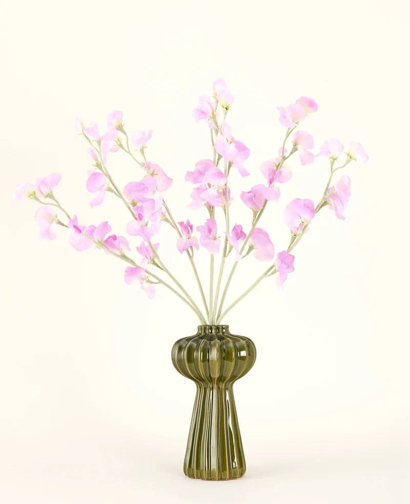 Zijden kunstbloemen boeket Erwt roze