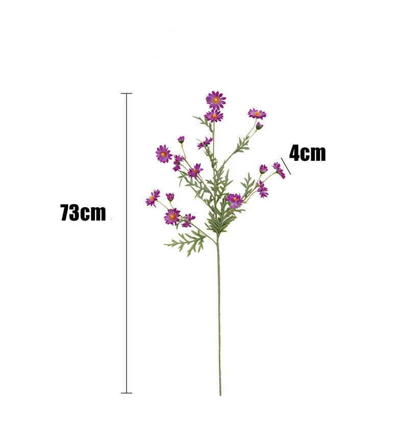 73 cm Künstlicher Gänseblümchen Kamille Zweig – Seidenblume, Frühlingsdeko