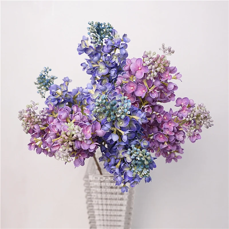Fausse Real Touch Violet Real Touch Flieder Lila - Täuschend echte Kunstblume für Dekoration, Hochzeitssträuße & Vase - Hohe Qualität