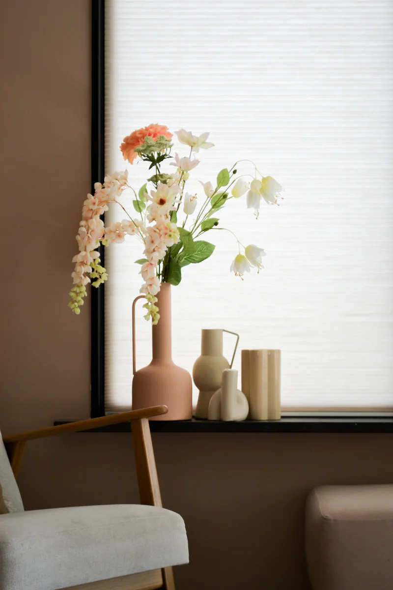 Kunstbloem Fritillary 94 cm wit