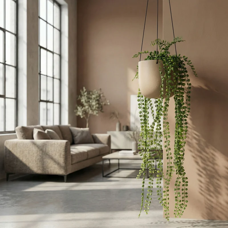 Artificial Ficus Pumila - Hanging plant in pot - 85 cm