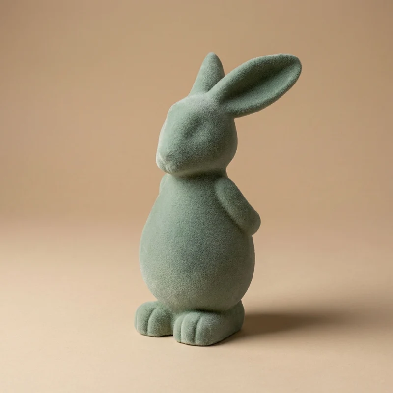 Easter Bunny Decoration - Green Velvet - ↑ 12,5 cm