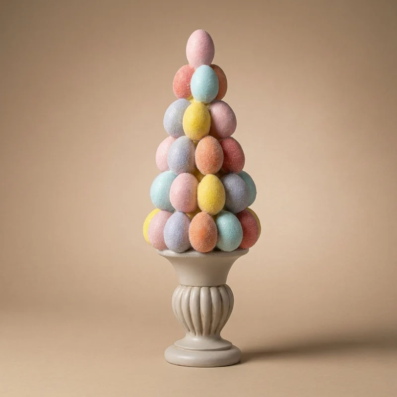 Easter Egg Tree Decoration - Glitter Pastel Eggs - ↑ 40 cm
