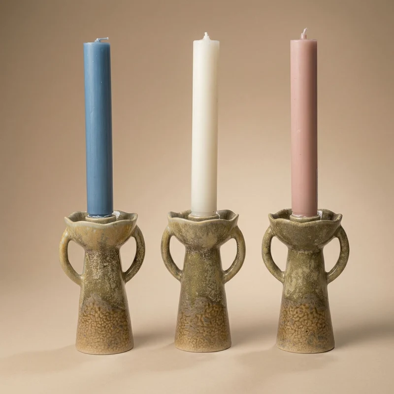 Pastel Harmony - Candle set of 3 - ↑ 18,5 cm