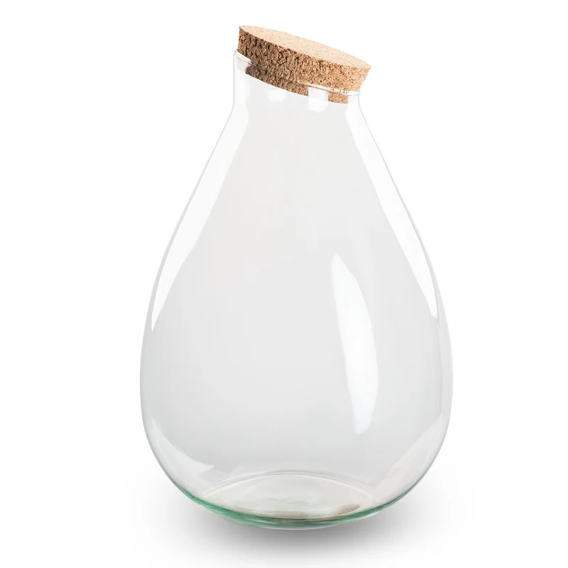 Terrarium bottle 'Drop XL' with cork - Closed terrarium Ø 29 cm ↑ 37 cm