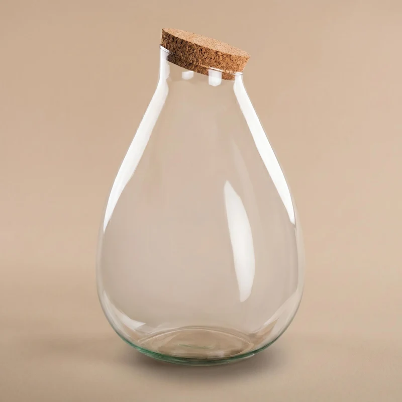 Terrarium bottle 'Drop XL' with cork - Closed terrarium Ø 29 cm ↑ 37 cm