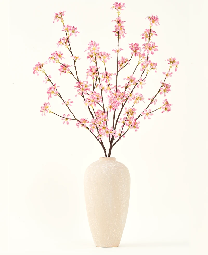 Zijden kunstbloemen boeket Bloemen roze