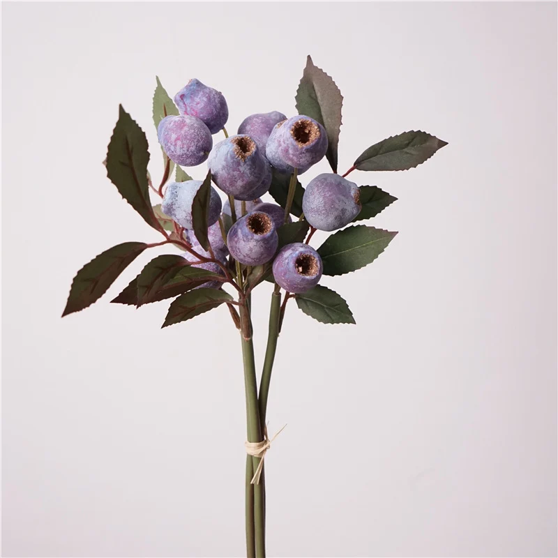 3 STK 30 cm künstliche Pfeifenfruchtzweige, künstliche Lithocarpus pachylepis Früchte