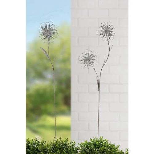 Metall Gartenstecker Blume Höhe 110cm