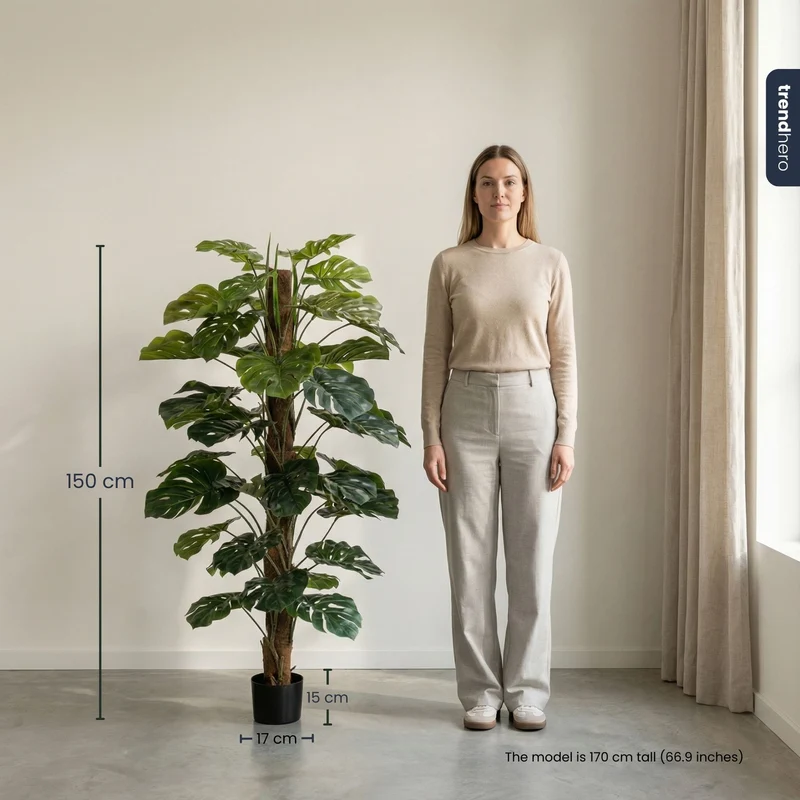 Monstera on pole 150 cm - Artificial plant