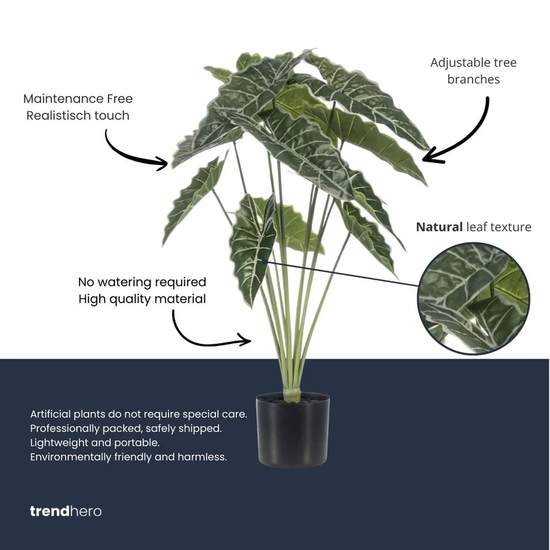 Alocasia 80 cm - Artificial plant