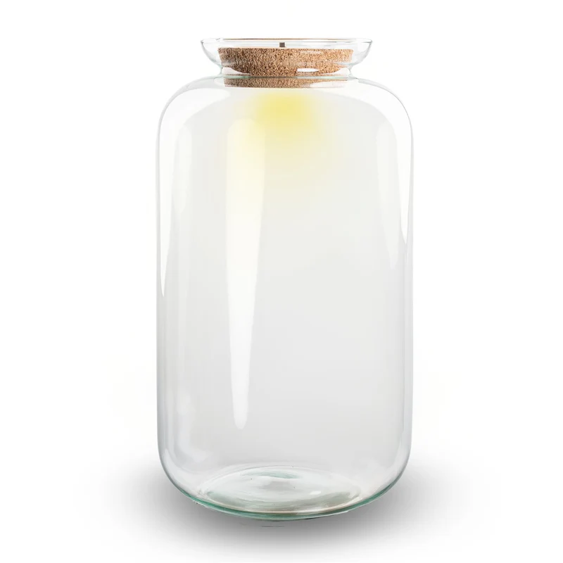 Terrarium bottle 'Sven XL' - Incl. LED cork - Closed terrarium Ø 23 cm ↑ 43 cm