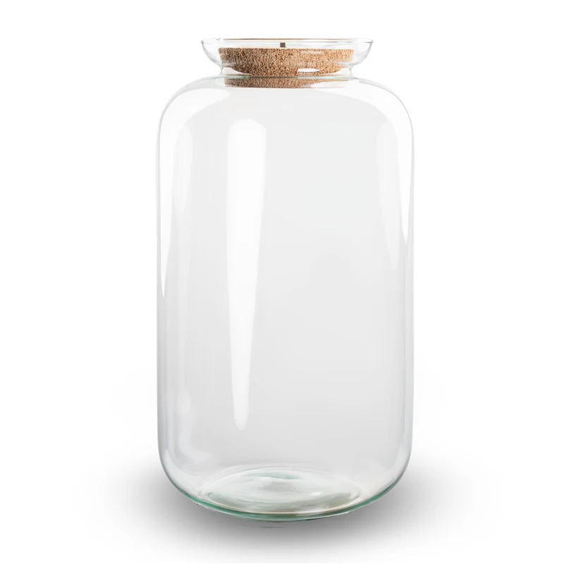 Terrarium bottle 'Sven XL' - Incl. LED cork - Closed terrarium Ø 23 cm ↑ 43 cm