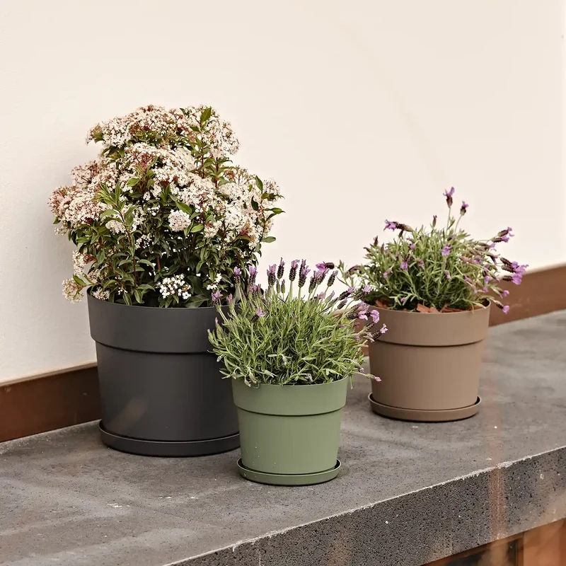 6er Übertopfset 2L 4S Outdoor Anthrazit