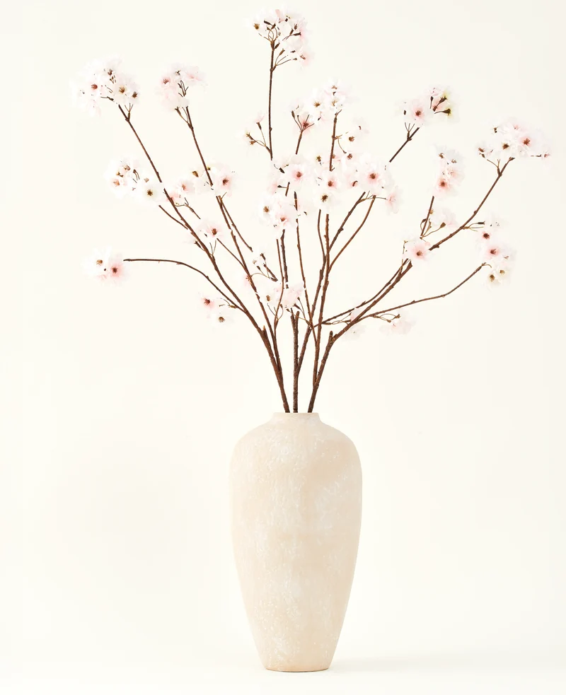 Zijden kunstbloemen boeket Kersenbloesem blush 114 cm
