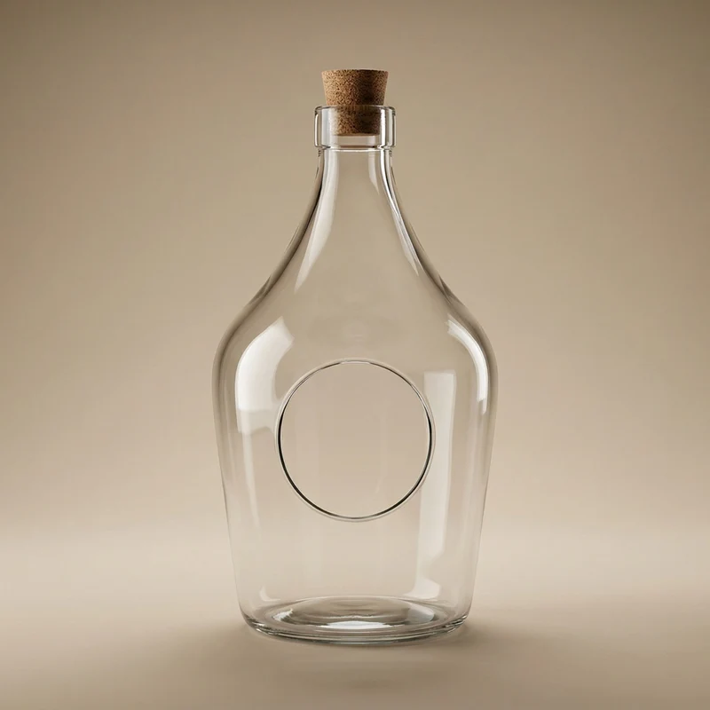 Terrarium bottle with cork - Open terrarium Ø 16 cm ↑ 30 cm
