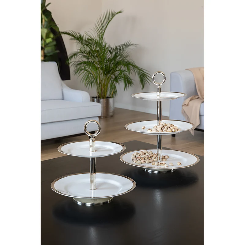 PLATINUM 3er Etagere silberfarben