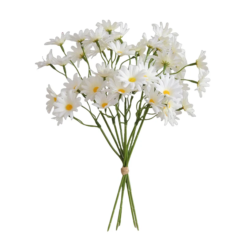 27 cm Gänseblümchenstängel, Realistische Seidenblumen für Hochzeiten, Handarbeiten & DIY-Projekte