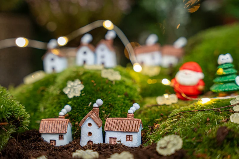 The Jolly Set - Decorative miniature Christmas figures - 9pcs - ↑ 1-3 cm