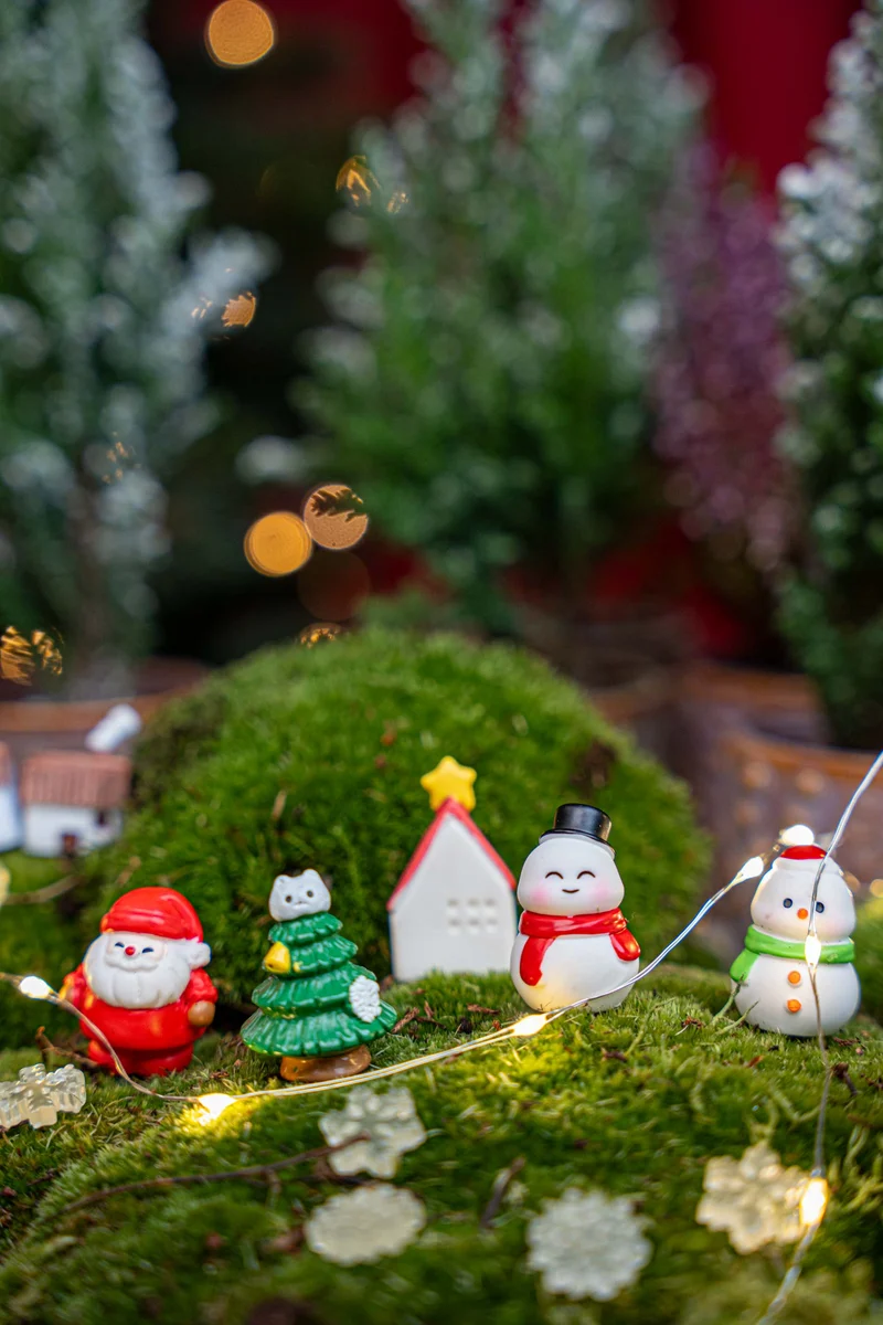 The Jolly Set - Decorative miniature Christmas figures - 9pcs - ↑ 1-3 cm