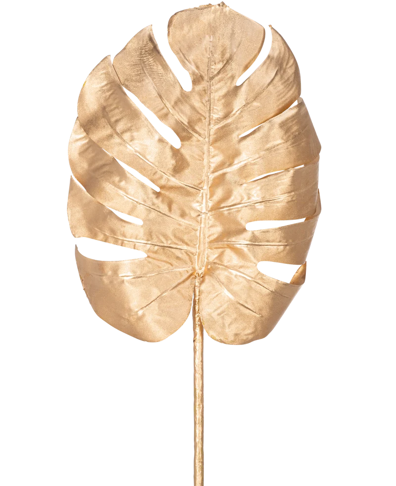 Künstlicher Zweig Monstera 73 cm gold