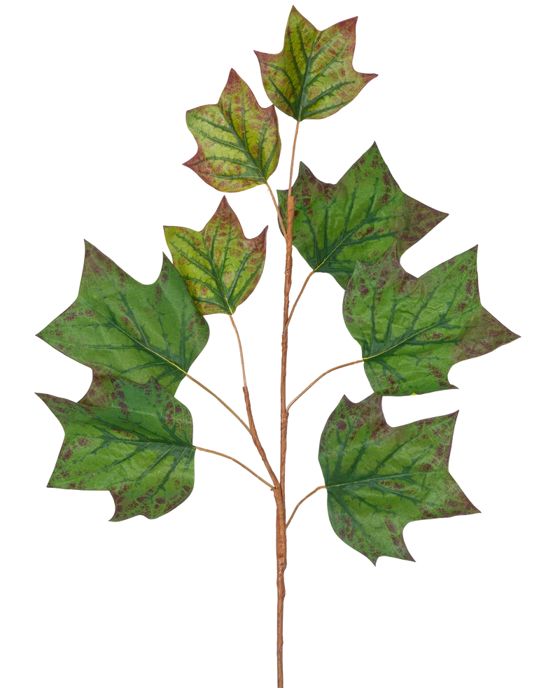 Künstliches Eichenblatt 84 cm grün