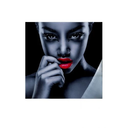 Bild "Lady Red Lips". 60 x 60cm