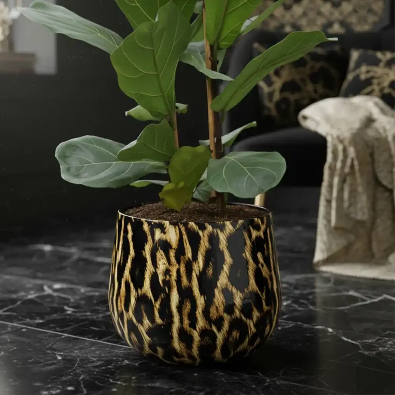 Animalprint Metalltopf 32cm