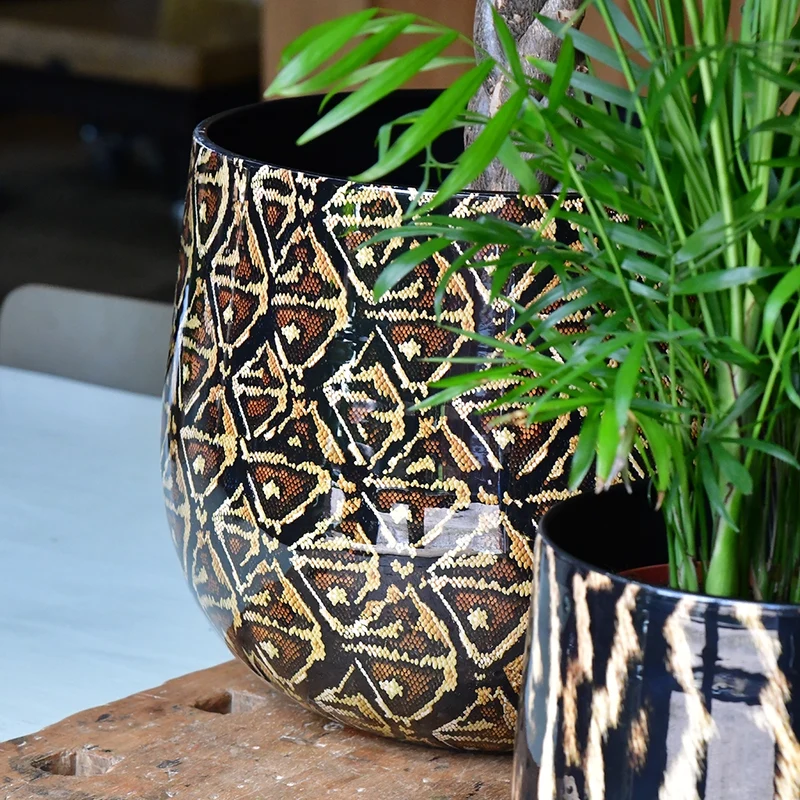 Animalprint Metalltopf 32cm