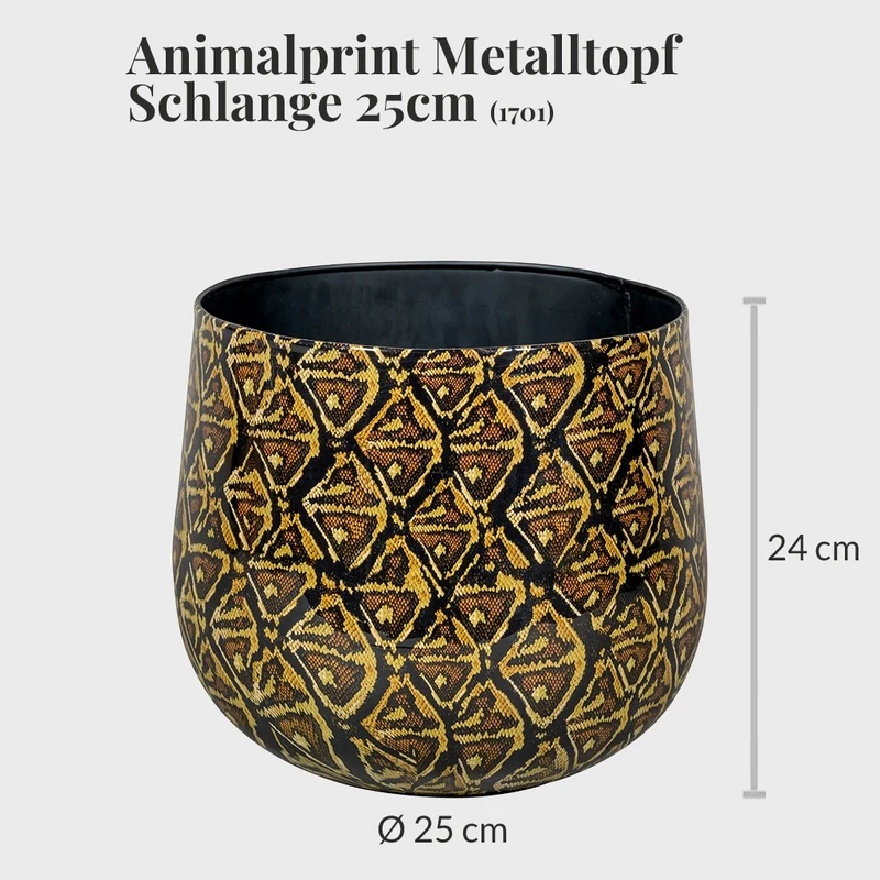 Animalprint Metalltopf 25cm