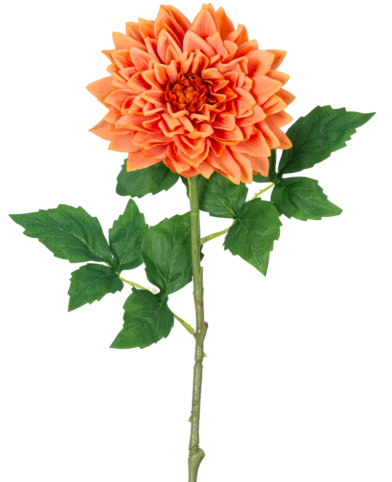 Kunst Georgine Real Touch orange 70cm