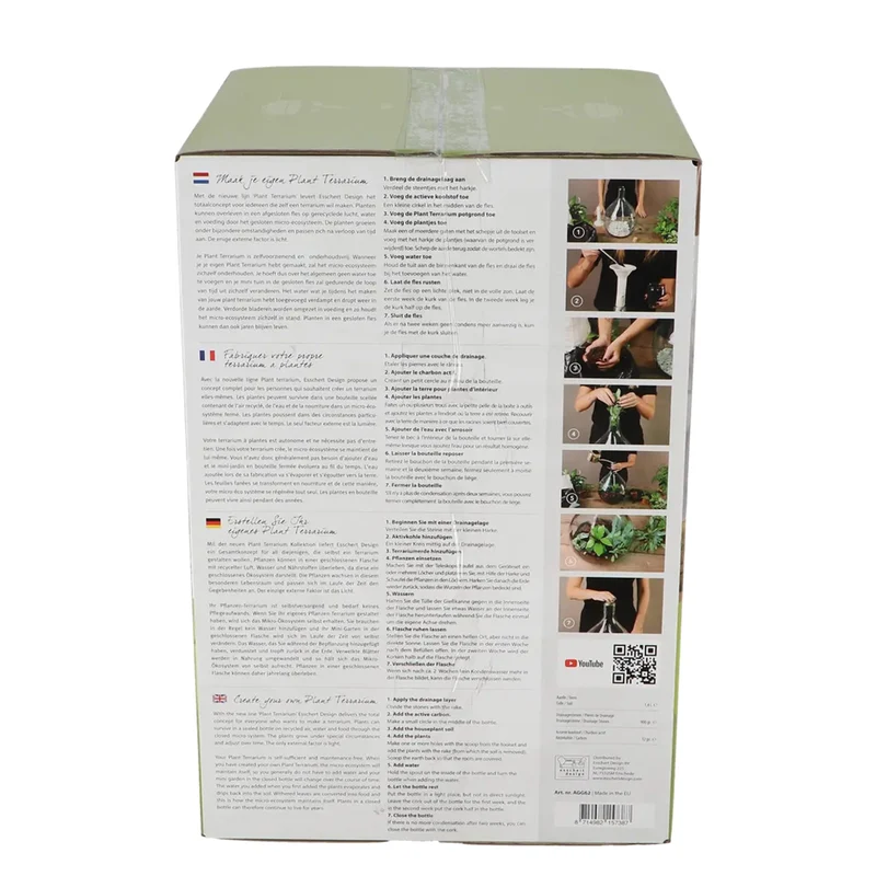 DIY Plant Terrarium Set 5L - Create Your Own Closed Bottle Garden | In Gift Box