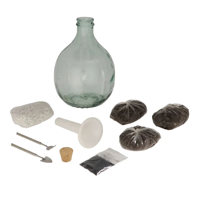 DIY Plant Terrarium Set 5L - Create Your Own Closed Bottle Garden | In Gift Box