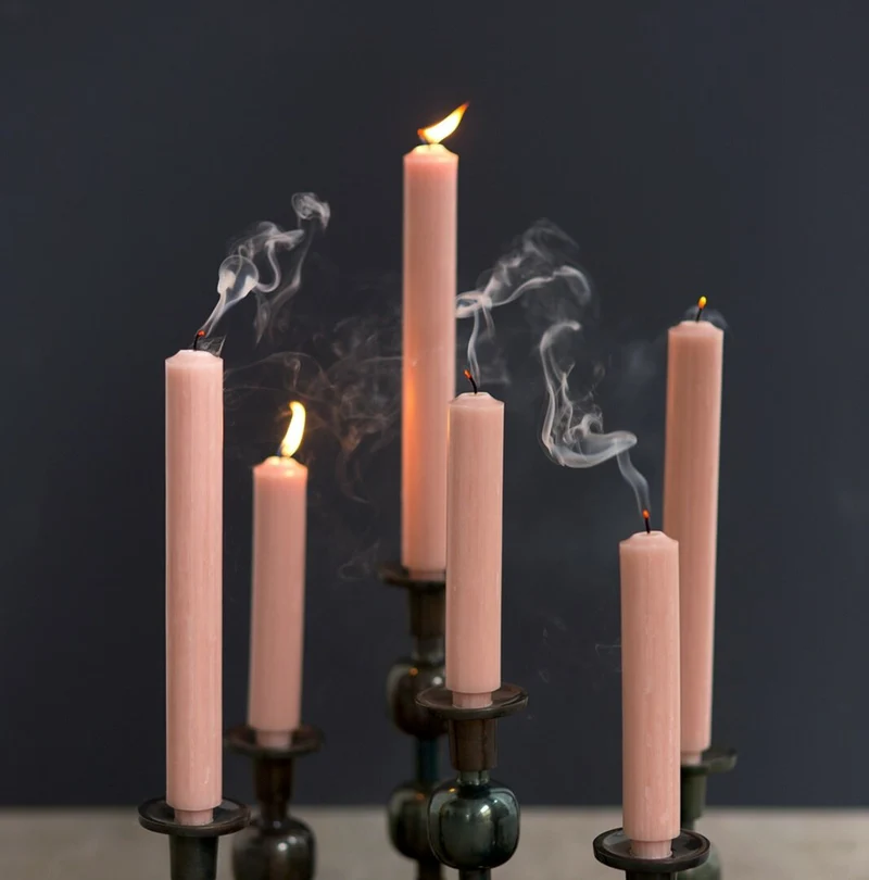 Rustik Lys - Dinner Candle 2,6 x 18,5 cm - Iced apricot
