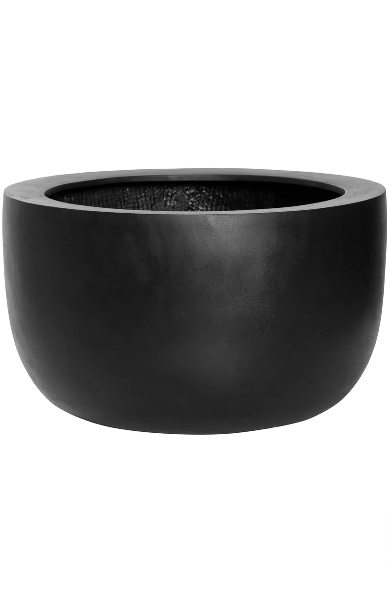 Pflanzkübel Sunny Schwarz aus robustem Fiberstone