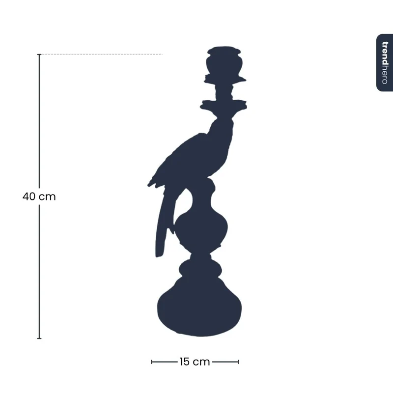Candle Holder - Dutch Blue Parrot ↑ 40 cm