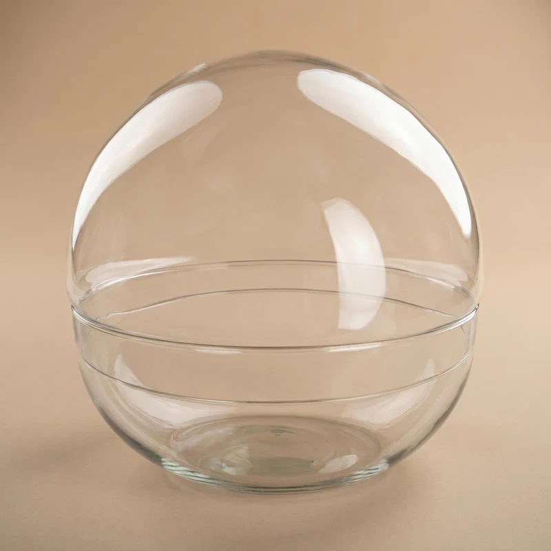 Terrarium bottle ‘Dome XL’ – Two-part round glass – Closed terrarium Ø 28 cm ↑ 28 cm
