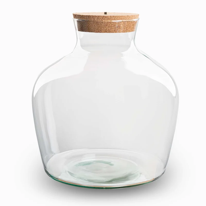 Terrarium bottle 'Fat Joe' - Incl. LED cork - Closed terrarium Ø 29 cm ↑ 30 cm