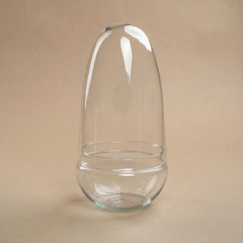 Terrarium bottle ‘Egg’ – Two-part glass dome – Closed terrarium Ø 12 cm ↑ 25 cm
